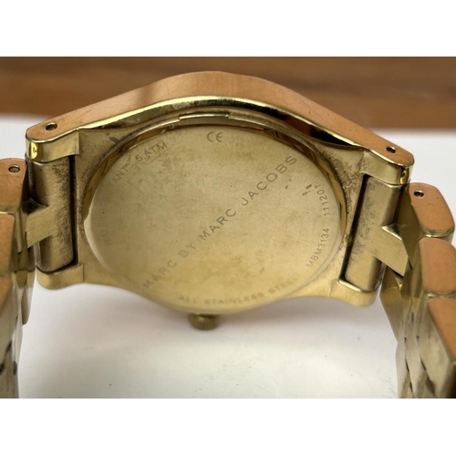 272 - Marc by Marc Jacobs 42mm Stainless Steel Water Resistant Gold Tone Men's Watch