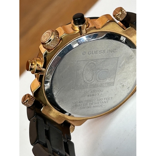 336 - Cc Guess Chronograph Watch with Date Display (Needs Battery)