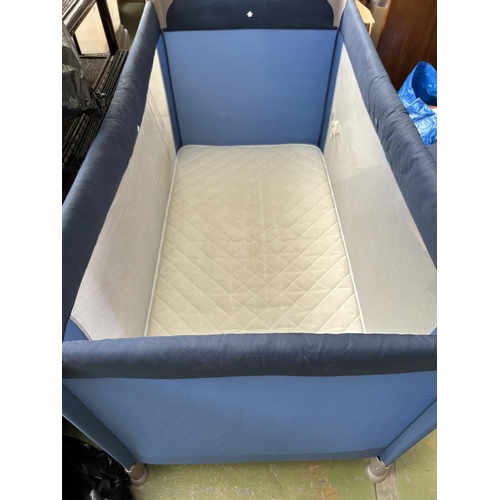 420 - Chicco Baby's Folding Bed with Mattress (A/F - Side of Net as Picture)