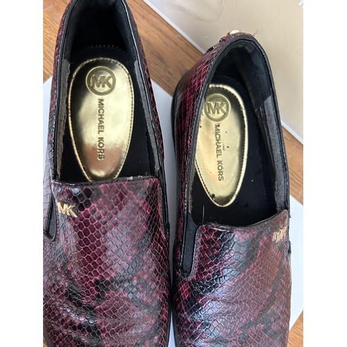 88 - Pair of Michael Kors Burgundy Shoes Size 9