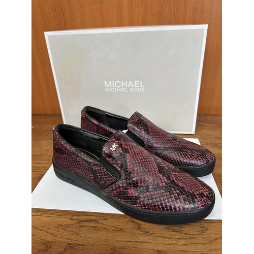 89 - Pair of Michael Kors Bordeaux Lizard Unisex Shoes