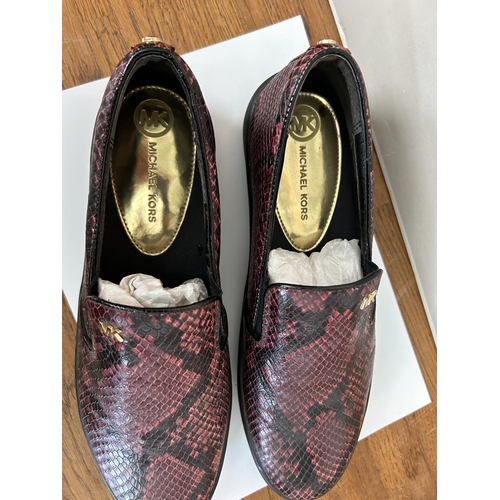 89 - Pair of Michael Kors Bordeaux Lizard Unisex Shoes