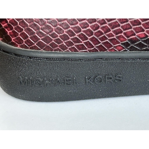 89 - Pair of Michael Kors Bordeaux Lizard Unisex Shoes