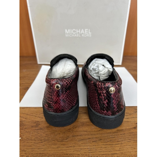 89 - Pair of Michael Kors Bordeaux Lizard Unisex Shoes