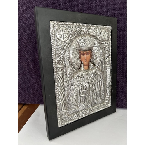 274 - Saint Irini Copy of Greek Byzantine Icon (19 x 24cm)