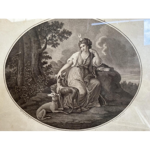 301 - Antique Diana Gravure Dated 1788 (46 x 37cm)