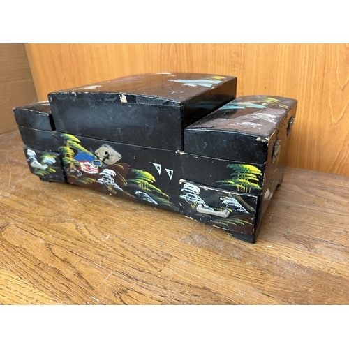 368 - Vintage Chinese Hand Made Jewelry Box