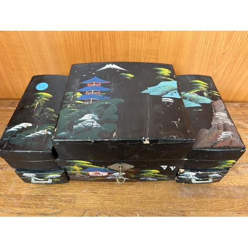 368 - Vintage Chinese Hand Made Jewelry Box