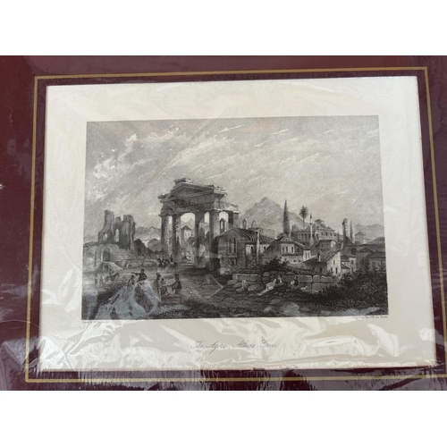 425 - x2 Agora and Lantern of Dionysus Antique Athens Gravures (40 x 34cm/each)