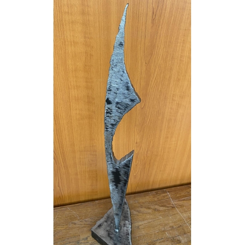 427 - Modern Art Iron Sculpture by 'Shamailas Brothers' (54cm H.) Taken Back 26/7/24