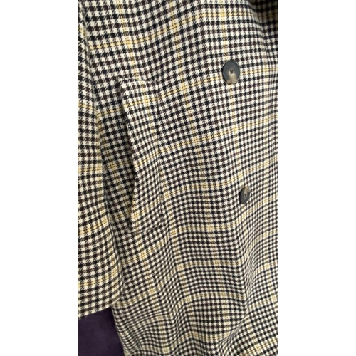 462 - Co-Copine Bielorussie Double-Breasted Check Coat with Hood (Oversized Cut) Size M