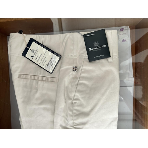 100 - Aquascutum London Lailani Stone Colour Leisure Ladies Trousers Size 10 Reg. (Unused)