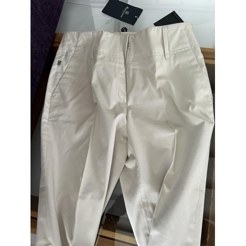 100 - Aquascutum London Lailani Stone Colour Leisure Ladies Trousers Size 10 Reg. (Unused)