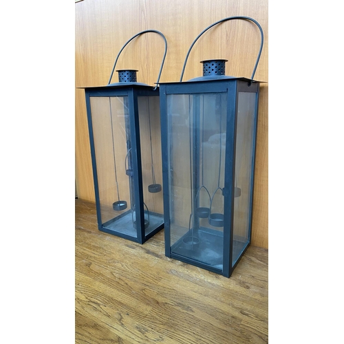 118 - x2 Large Lanterns Candle Holders (41cm H/each)