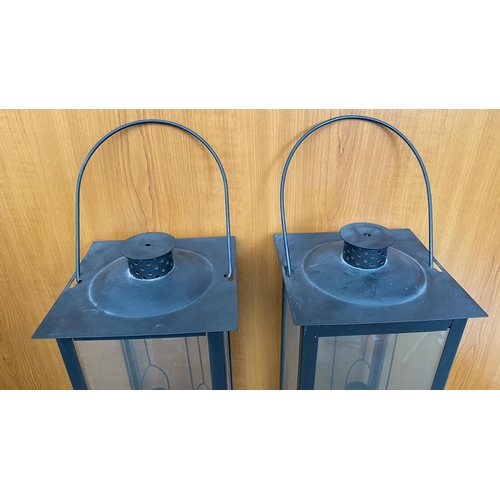 118 - x2 Large Lanterns Candle Holders (41cm H/each)