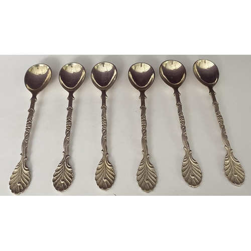 172 - Set of 6 Vintage Silver 800 Tea Spoons