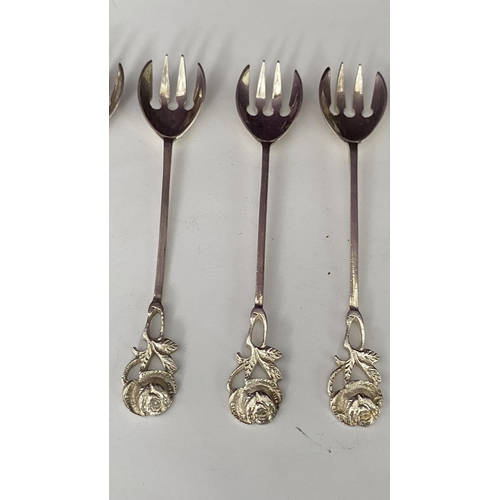 174 - Set of 6 Vintage Silver 800 Dessert Cutlery