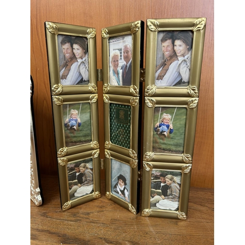 214 - x2 Desk Top Trifold Photo Frames