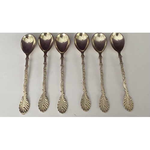 216 - Set of 6 Silver 800 Tea Spoons