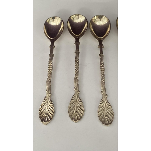 216 - Set of 6 Silver 800 Tea Spoons