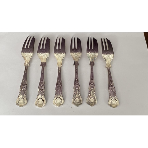 217 - Set of 6 Sheffield England EPNS Dessert Forks