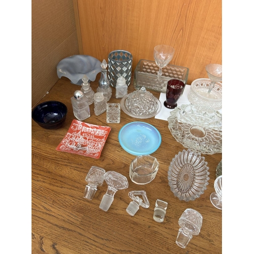 245 - Large Collection of Vintage Glassware Incl. Glass Table Lighter