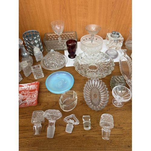 245 - Large Collection of Vintage Glassware Incl. Glass Table Lighter