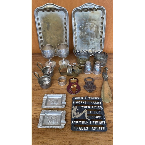 292 - Qty of Interesting Silver Plated and Metal Items