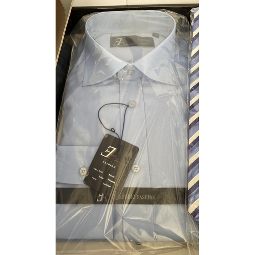 309 - Set of 2 Emporio Fashion Men's Shirts Size M Together with Tie (Unused) - Taken Back