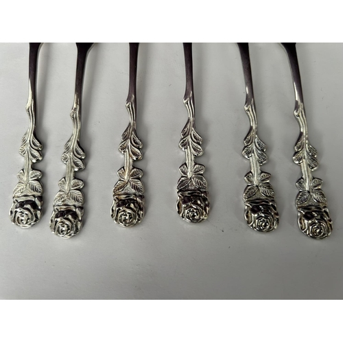 354 - Set of 6 Vintage Silver Plated Dessert Forks