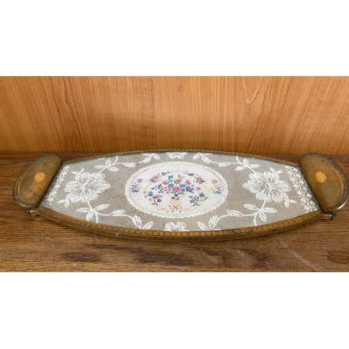 36 - Antique Vanity Tray Set