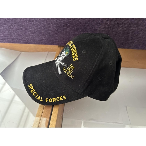 73 - Special Forces and Marines Black Baseball Caps (Unused)