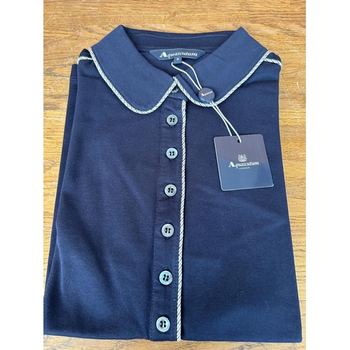 8 - Aquascutum London Ladies Navy Shirt Size Small  Reg. (Unused)