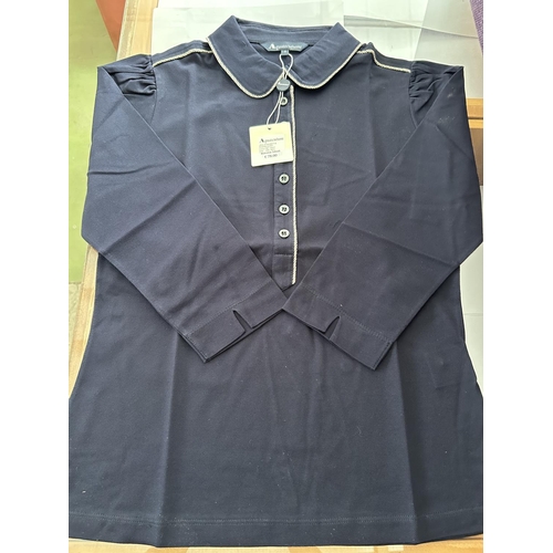 8 - Aquascutum London Ladies Navy Shirt Size Small  Reg. (Unused)