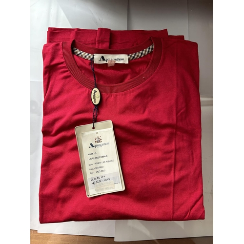 99 - Aquascutum London Robin Ladies Leisure Red K/Shirt Size S. Reg. (Unused)