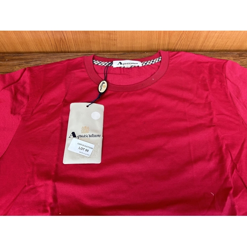 99 - Aquascutum London Robin Ladies Leisure Red K/Shirt Size S. Reg. (Unused)