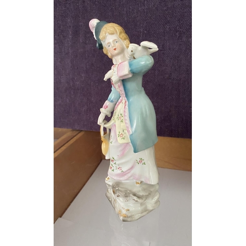 574 - x2 Vintage Japanese Porcelain Figurines (x1 Chip at the Back)