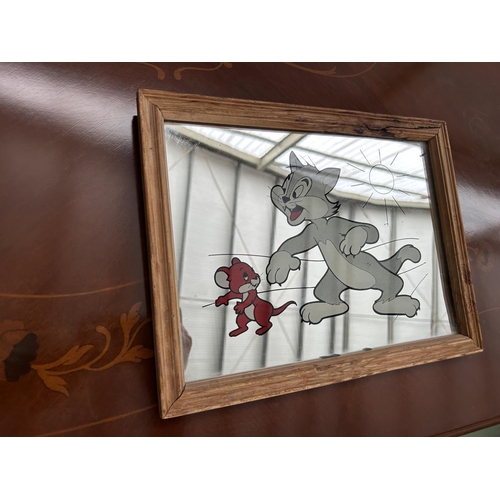 165 - Vintage Tom and Jerry Mirror (33 x 25cm)