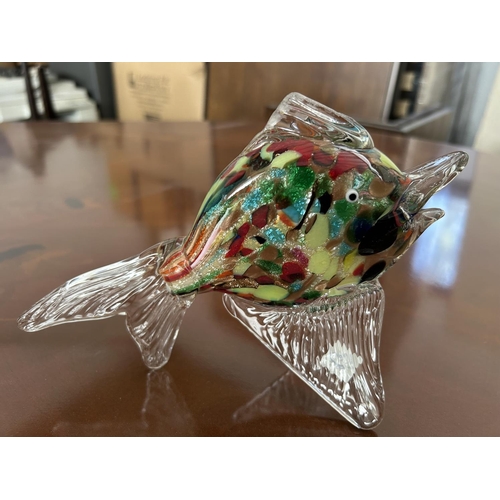 205 - Murano Art Glass Multi Color Fish (22cm L.,15cm H.)