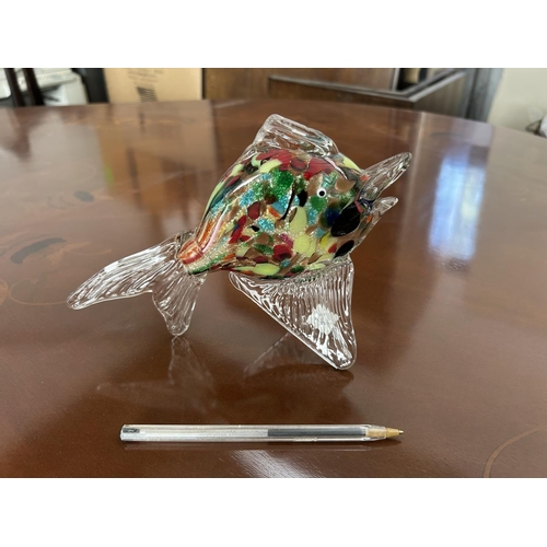 205 - Murano Art Glass Multi Color Fish (22cm L.,15cm H.)