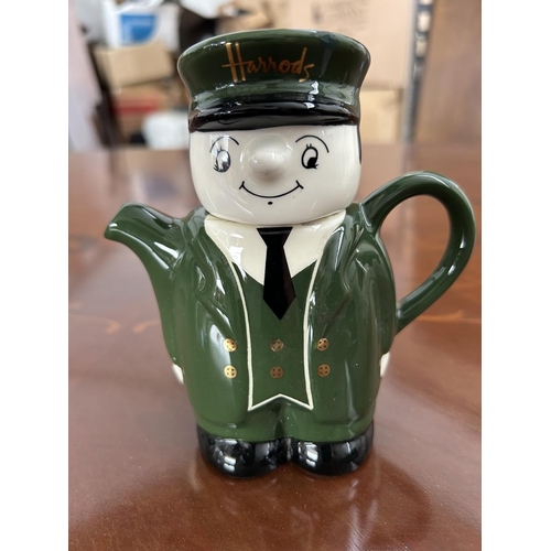 206 - Vintage Harrods London Ceramic Doorman Figure/Tea Pot