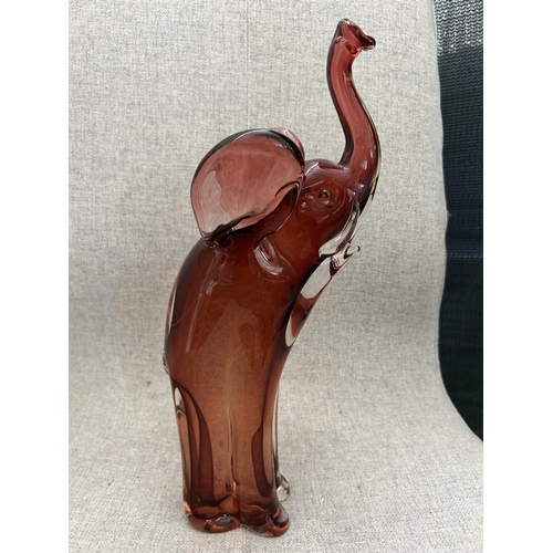 207 - Big Vintage Murano Art Glass Hand Blown Elephant (35cm H.) A/F