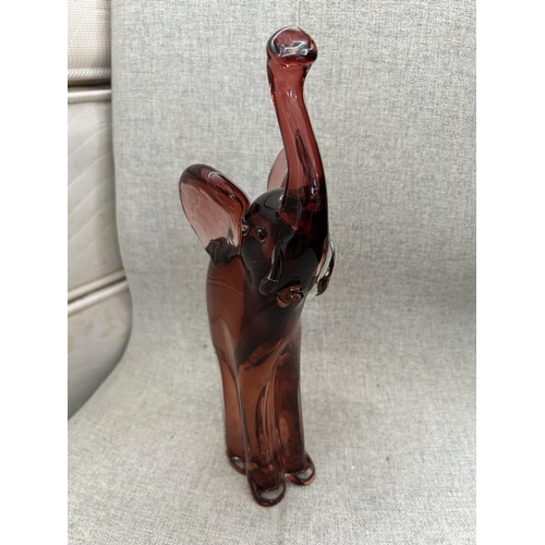 207 - Big Vintage Murano Art Glass Hand Blown Elephant (35cm H.) A/F