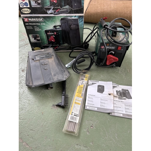 214 - Parkside PESG 120 A1 Arc Welder with Qty of Welding Electrodes