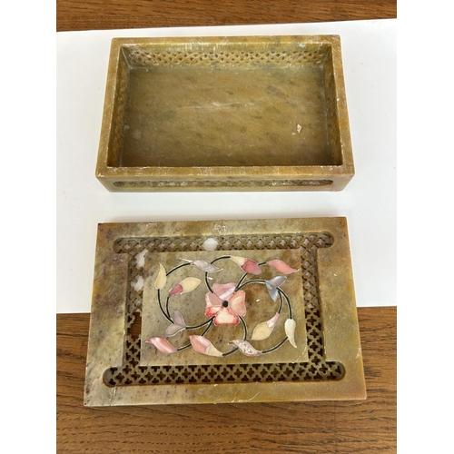 255 - Vintage Marble Trinket Box (A/F - As Seen in Picture)