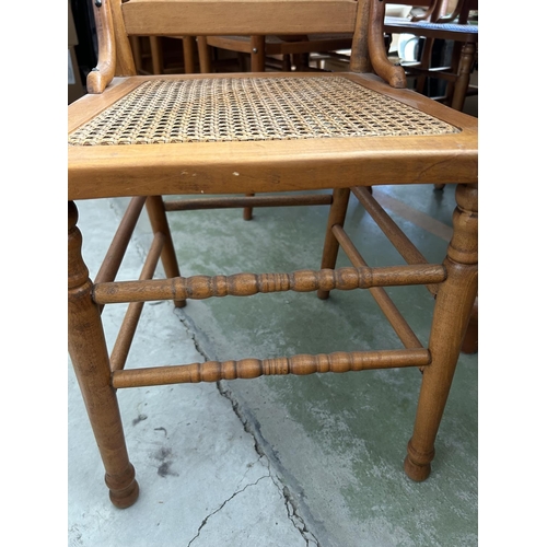 155 - South African Yellow Wood Hand Made Dining Table with Eight Handmade Lightweight Wicker Chairs (217 ... 