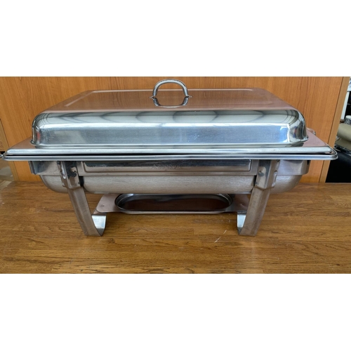 106 - Sunnex Stainless Steel Full Size Buffet Chaffing Dish with Lid (56 W. x 36 D. x 30cm H.)