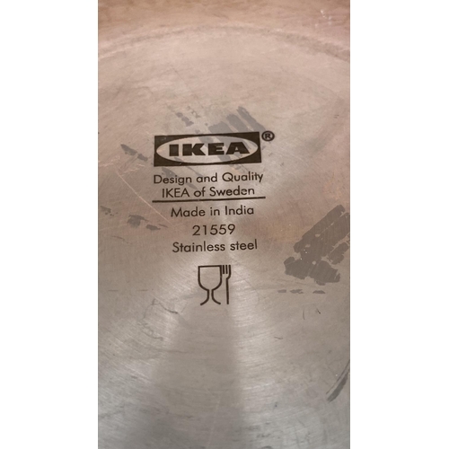 109 - x2 'Ikea' Heavy Duty Stainless Steel Mixing Bowls Model 21559 (36cm Diameter)