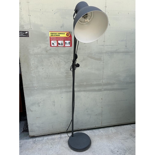 131 - 'Ikea' Hektar Free Standing Floor Lamp (Industrial Style)