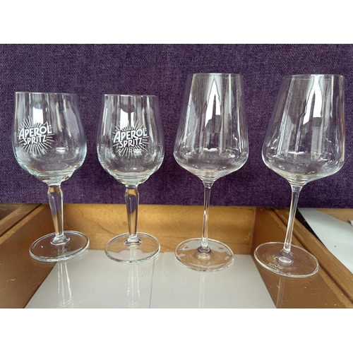 191 - Set of 6 Oversized Crystal Cognac Classes and x4 Other